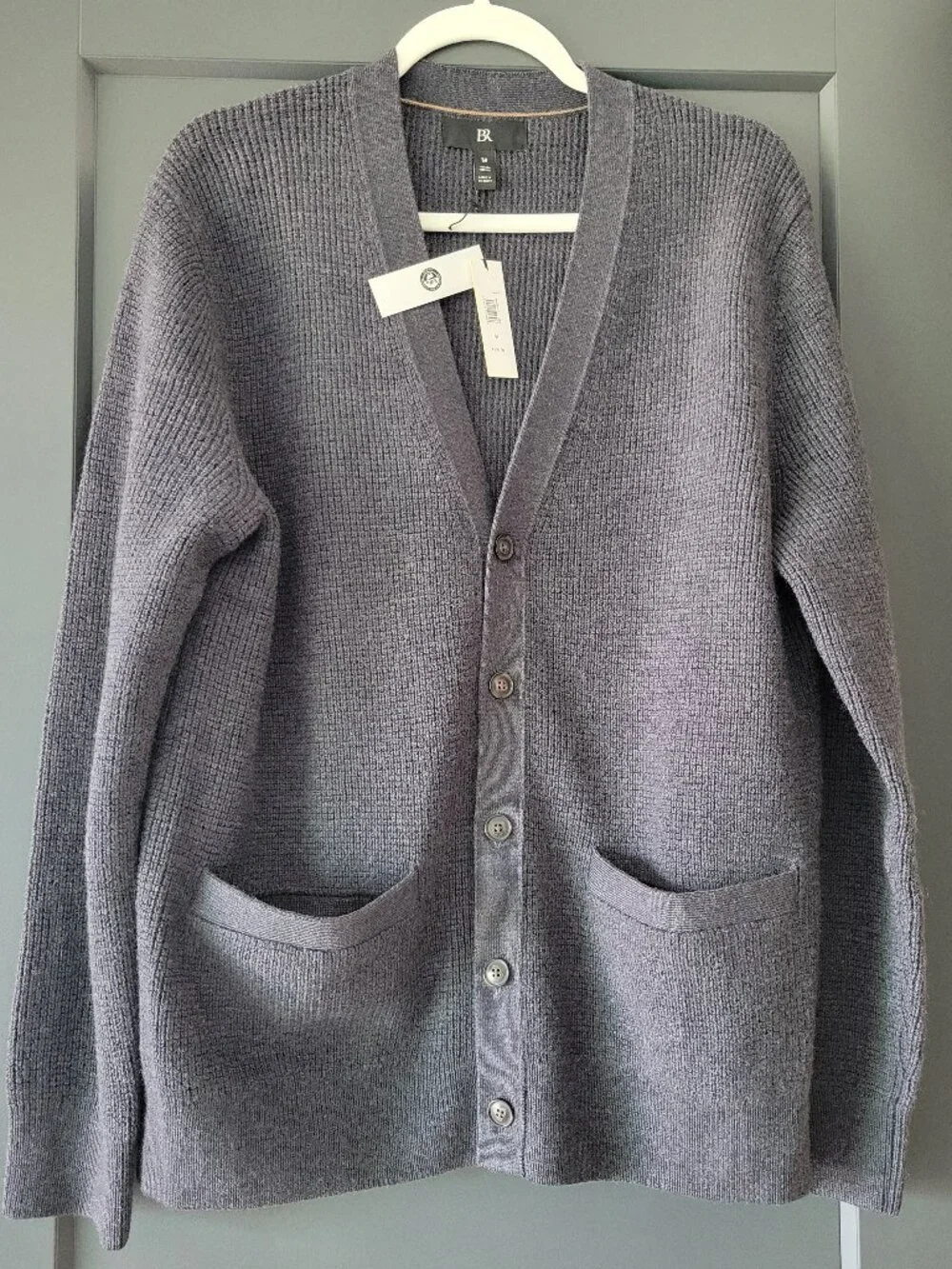 Banana Republic Men's Italian 100% Merino Wool  Cardigan Sweater NWT  Size M